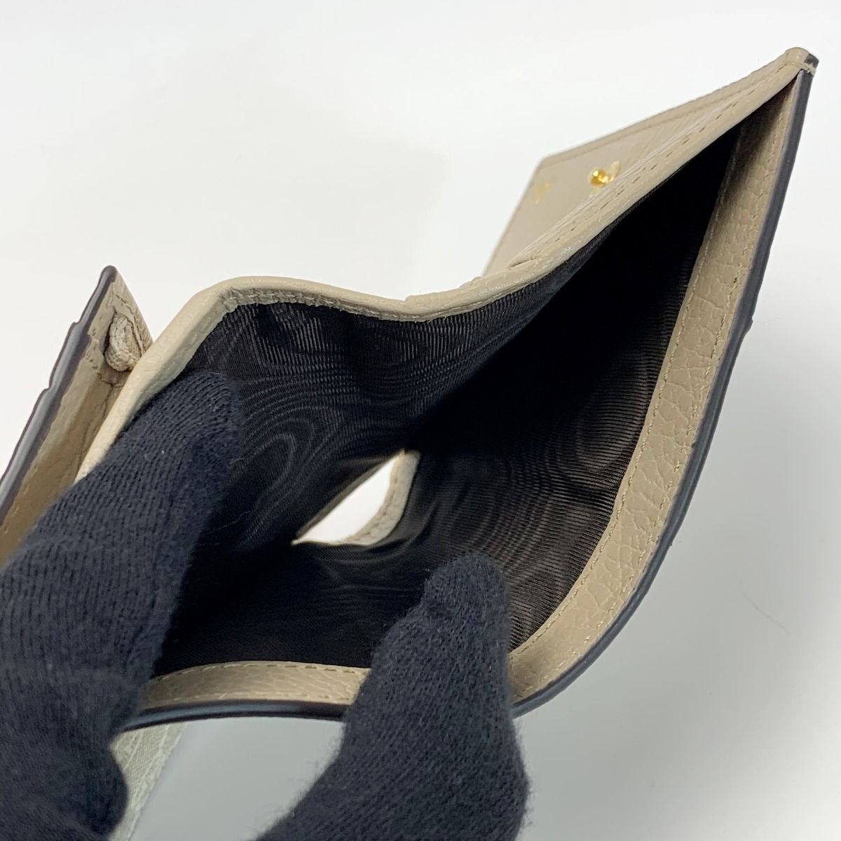 Gucci Marmont Double G Mini Wallet Denim Xleather 658610 Black Bifold Wallet