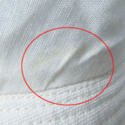 Hermes 100% Cotton Silk Lined Linen Wide Brim Hat White 57 Made In France