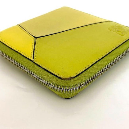 Loewe Round Zipper Fold Wallet Ec22962 Yellow