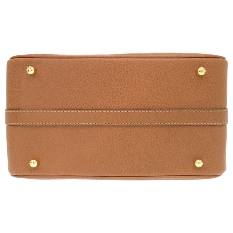 Gucci Bamboo 013 122 2491 Leather Brown 2WAY Vanity Bag Brown 0277 Gucci