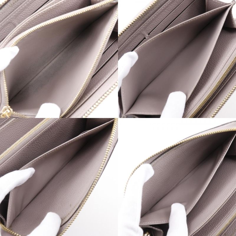 Louis Vuitton Zippy Wallet M69034 Monogram Empreinte Turtelaire Gray Tn2196