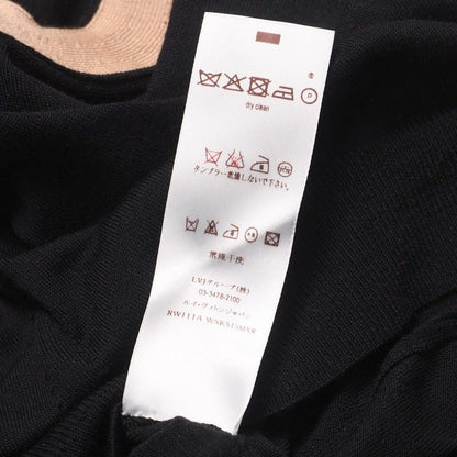 Louis Vuitton Knit Size XS Short Sleeves Sweater Top Ribbon Wool Black Pink