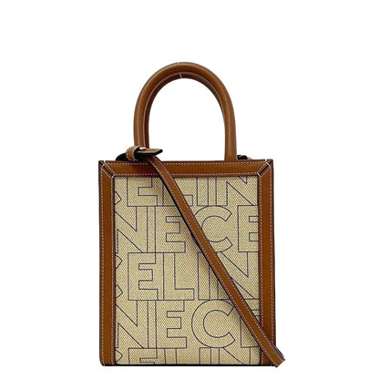 Celine 2way Bag Mini Vertical Cabas Beige Brown