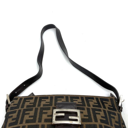 Fendi 222825566 Zucca Shoulder Bag Mamma Bucket Canvas Brown Women