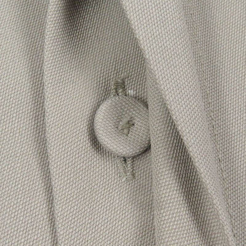 Fendi 2022 Fw1145 Fly Front FF Logo Embroidery Long Sleeve Safari Shirt Beige