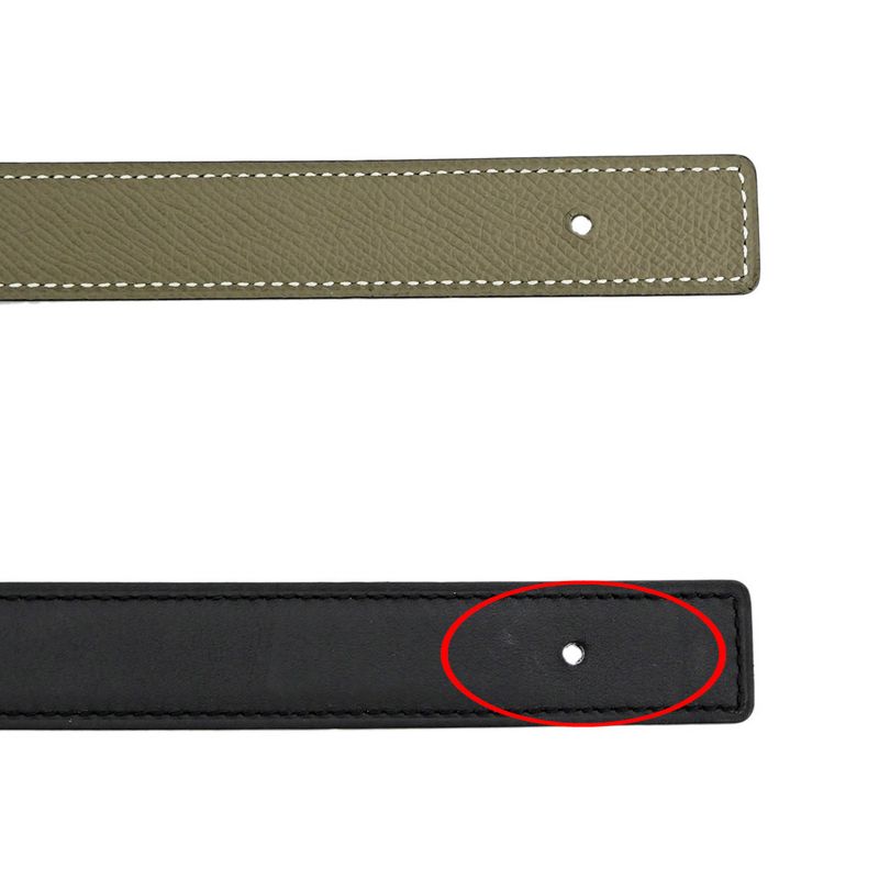 Hermes Elitage Belt 80cm (31.50in) Black Etoupe Silver-hardware B
