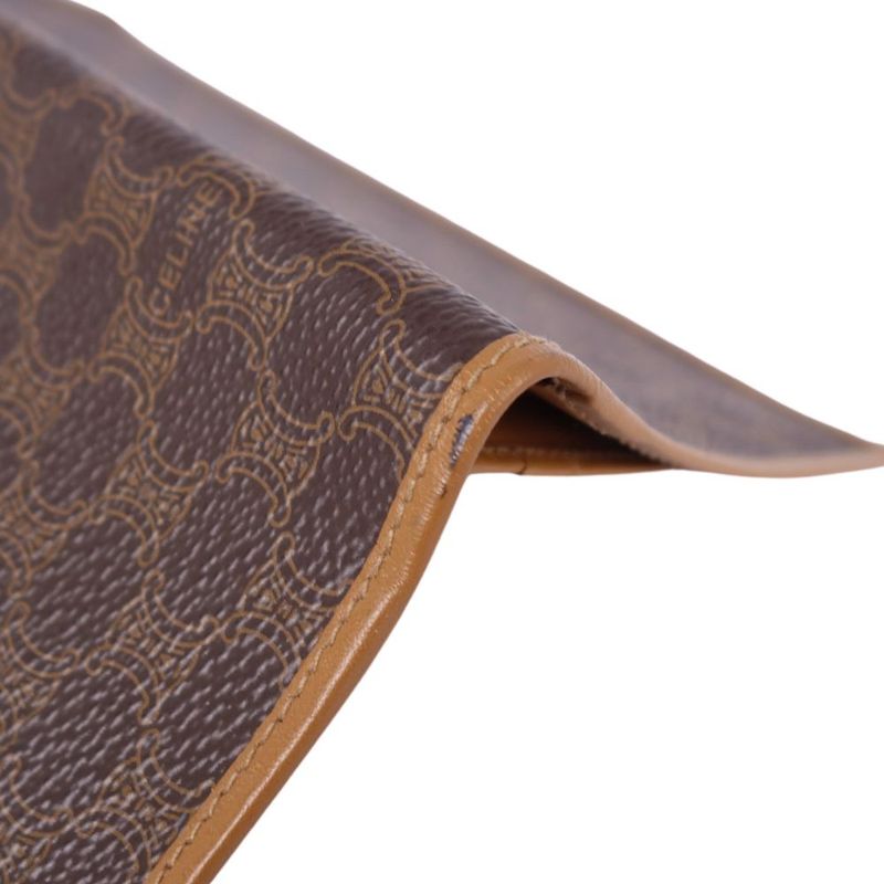 Vintage Celine Wallet Long Wallet Macadam Pattern Leather Women's Made In Italy