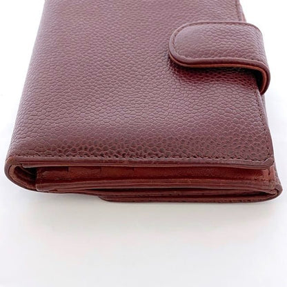 Chanel Bifold Wallet Ec22876 Red Coco Mark A13496