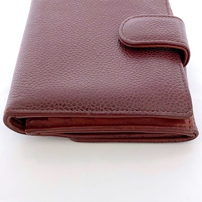 Chanel Bifold Wallet Ec22876 Red Coco Mark A13496