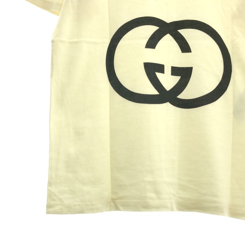 Gucci | Interlocking Logo Print T-shirt Cut And Sewn | Ivory | Men's