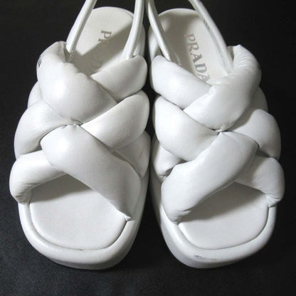 Prada Padded Nappa Leather Suring Back Sandals Size 35.5 Equivalent to 22.5cm