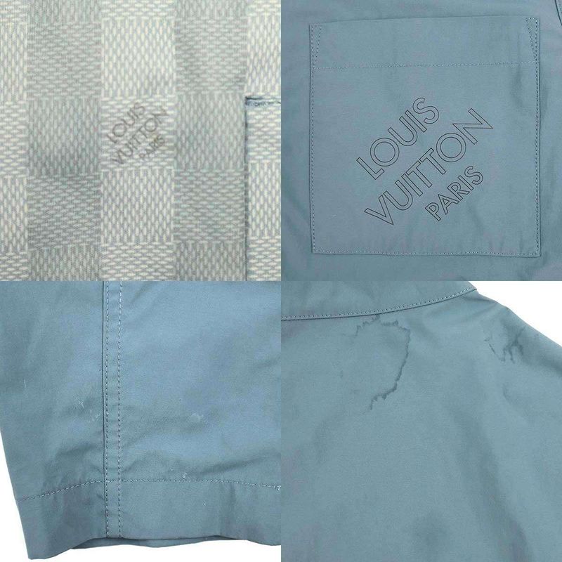 Louis Vuitton 22aw Reversible Damier Stripe Parka Rm222v Nf3 Hnk05w Blue 48