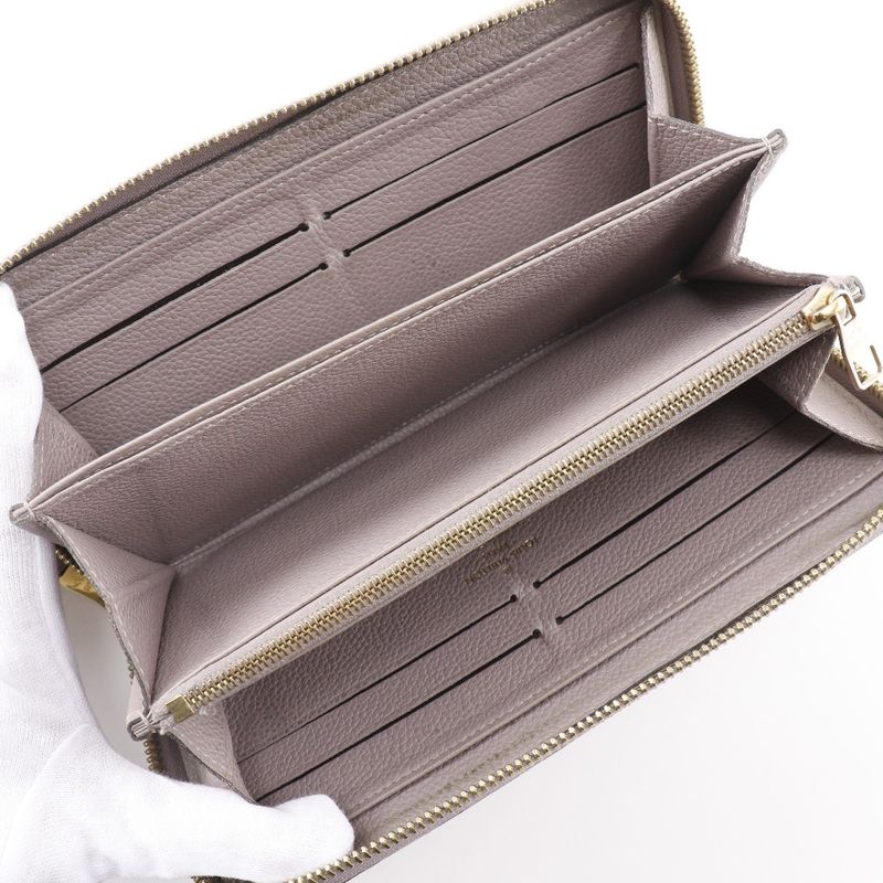 Louis Vuitton Zippy Wallet M69034 Monogram Empreinte Turtelaire Gray Tn2196