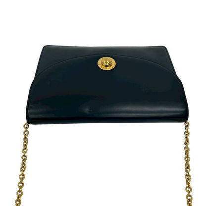Celine Vintage Star Ball Logo Hardware Calf Leather Chain Shoulder Bag Pochette