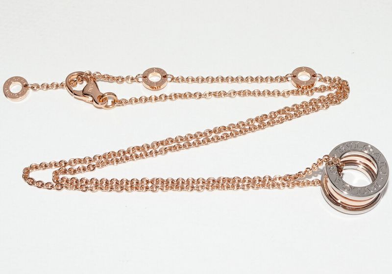 Bulgari Pendant Necklace 18K Pink Goldx18k White Gold Bzero1 Perfect Mistake