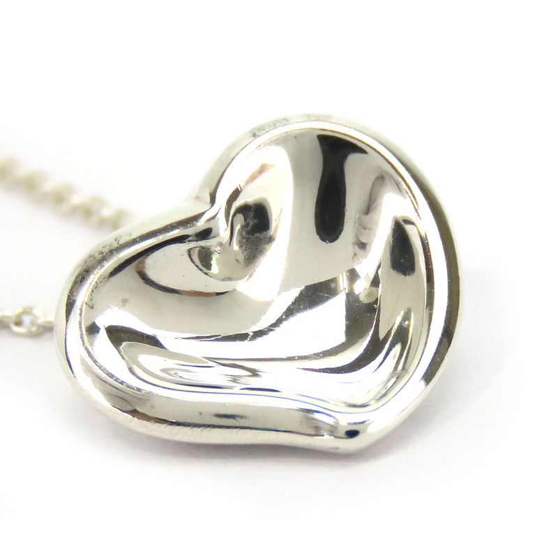 Tiffany & Co Necklace Full Heart Elsa Perutti 925 Silver Approx 4.3g Silver