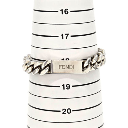 Fendi Bracelet M 205cm (807in) Long Chain Link Plate Fendi Leta Ring Palladium