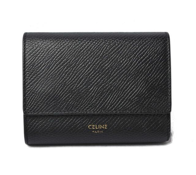 Celine Wallet Mini Wallet Celine Women's Trifold Wallet Black Small Trifold
