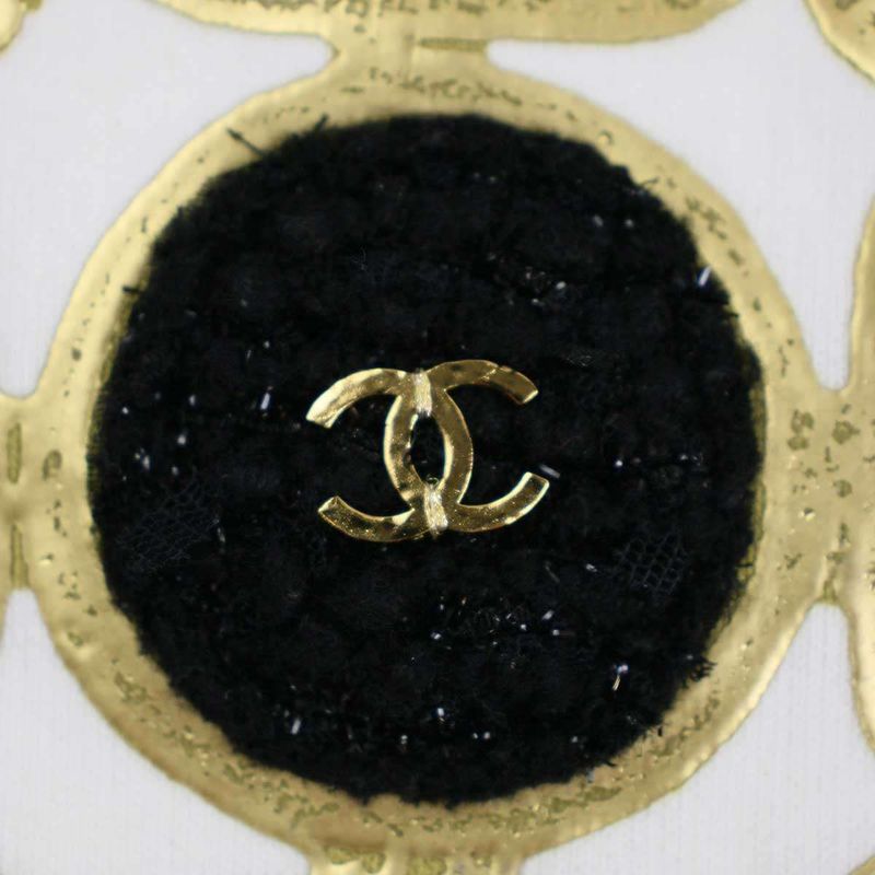 Chanel 20aw Sunflower Tweed Sweatshirt White M P65655k61341