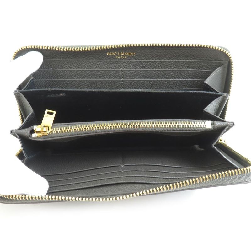 Saint Laurent Round Zipper Long Wallet