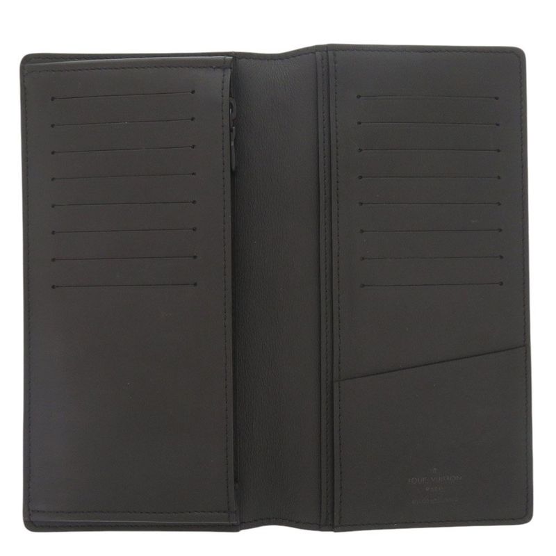 Louis Vuitton Portefeuille Brazza Monogram Shadow M62900 IC Chip Noir Black