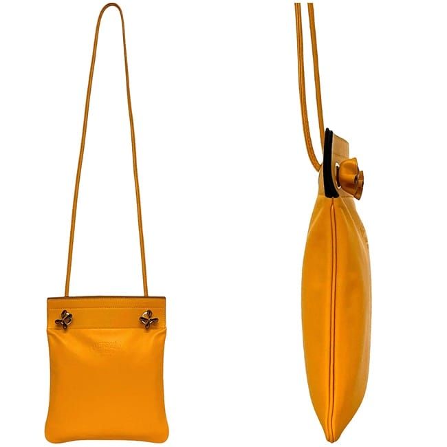 Hermes Shoulder Bag Aline Yellow Excellent Condition Leather Swift Preowned