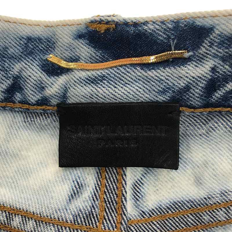 Saint Laurent Paris | 2016 | Bleached Denim Shorts | 26 | Indigo | Women