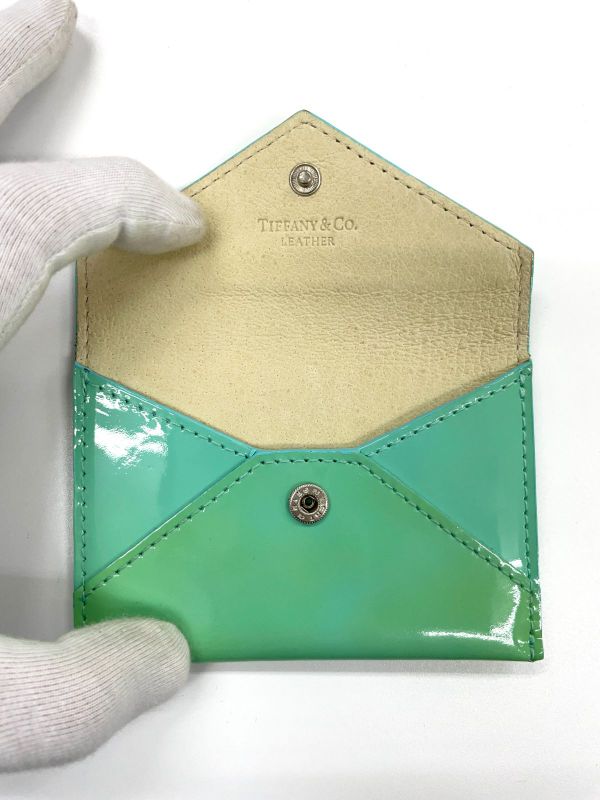 Tiffany & Co Patent Leather Card Case Business Card Holder Card Holder Tiffany
