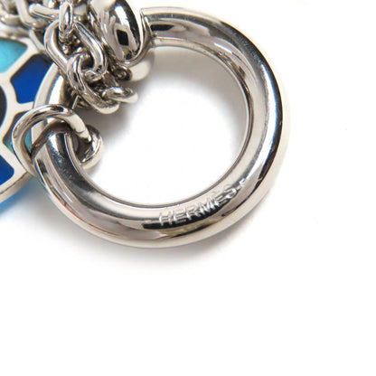 Hermes Necklace Elio Ferre A Cheval Camaille De Bleu Horseshoe Pendant Accessory