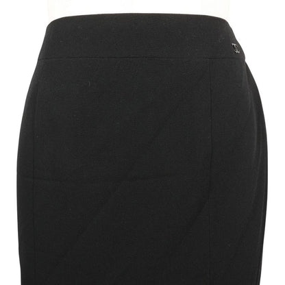 Chanel P24940v08903 Wool Black Women's Skirt
