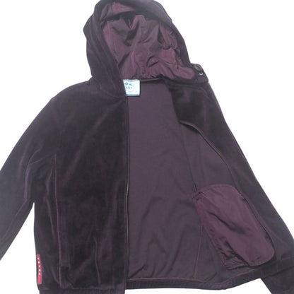 Prada Sports Prada Sports Hoodie Size S Zip Up Velour Logo Plate Made In
