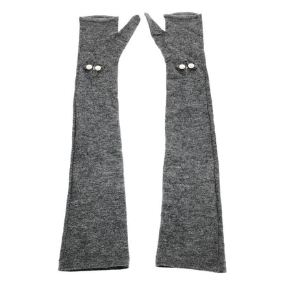 Celine Cashmere Gloves Cashmere Arm Cabas Gloves 4m19 2208 Gray