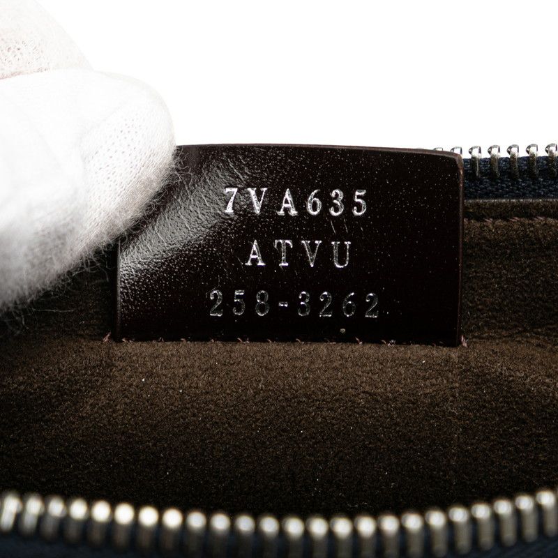 Fendi Zucca Melon Small Crossbody Bag Shoulder Bag 7va635 Grey Navy Canvas