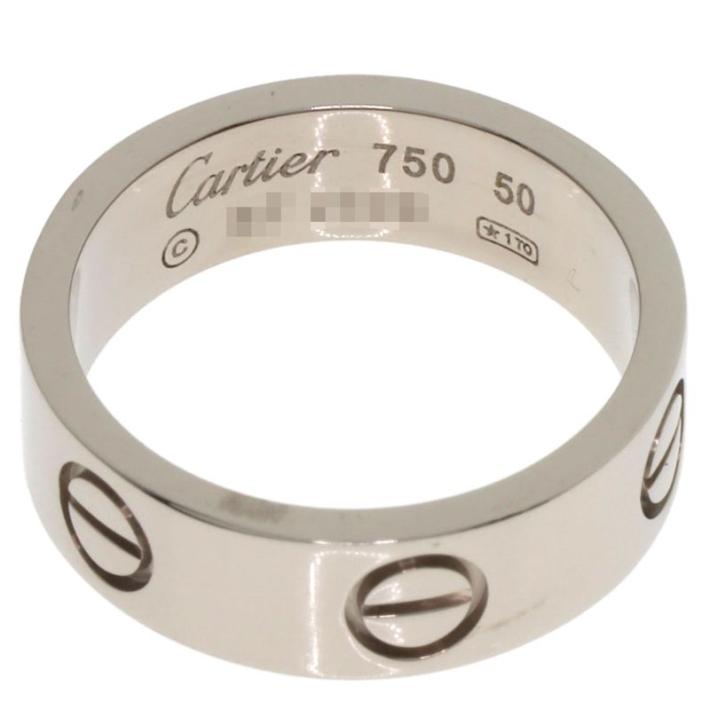 Cartier Love Ring #50 Ring - 18K White Gold Ladies