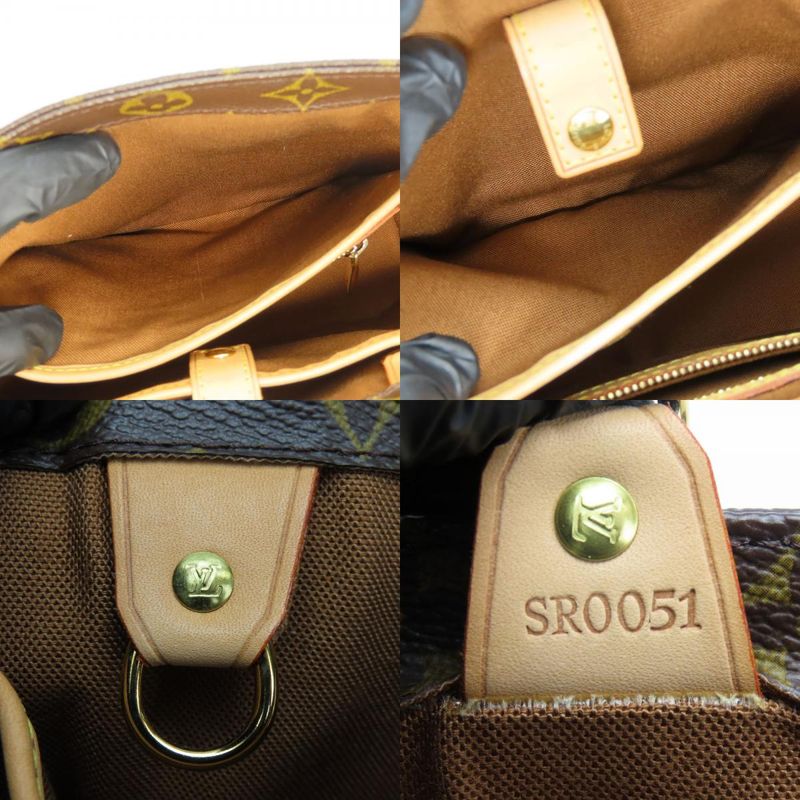 Louis Vuitton Handbag Vavin PM M51172 Monogram Nubuck Brown Gold Hardware
