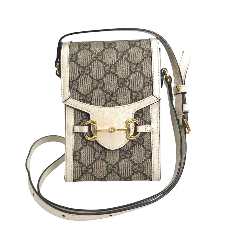 Gucci 625615 GG Supreme Shoulder Bag Horsebit Shoulder Bag Gucci Beige