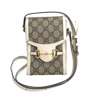 Gucci 625615 GG Supreme Shoulder Bag Horsebit Shoulder Bag Gucci Beige