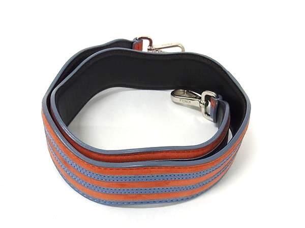 Fendi Strap You Leather Shoulder Strap For Bag Shoulder Strap Light Blue And