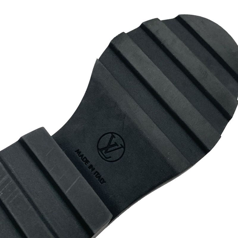 Louis Vuitton Bobur Line Monogram Loafer Leather Shoes Leather Brown Black