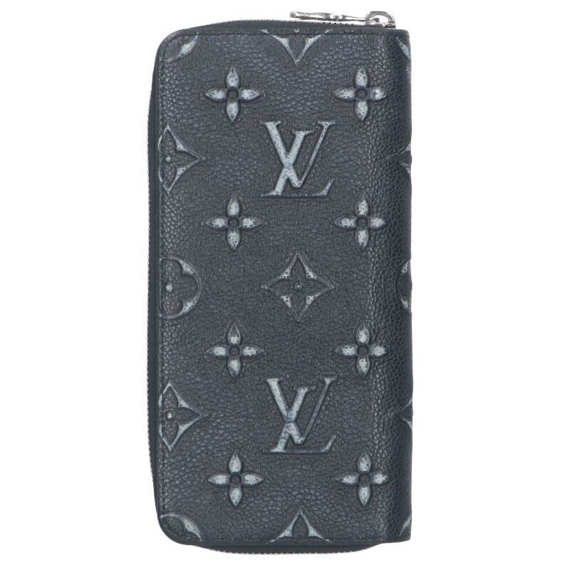 Louis Vuitton M81775 Zippy Wallet Vertical Monogram Cowhide Leather Wallet Men's