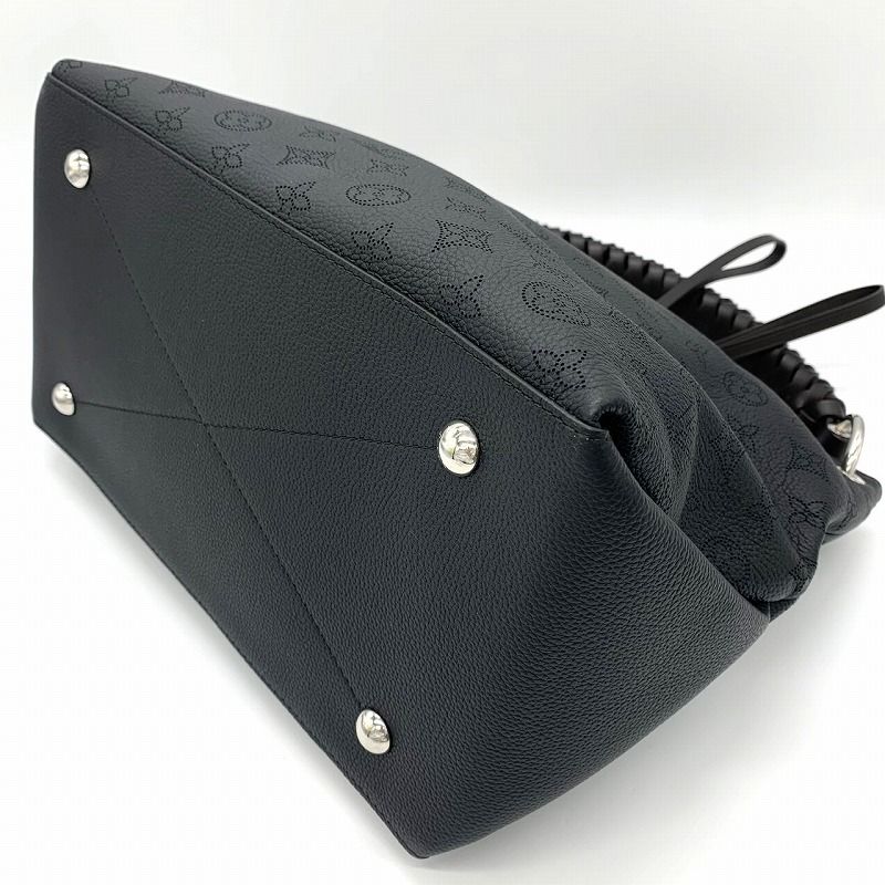 Louis Vuitton Beauvre Hobo M56073 Shoulder Bag With Charm Monogram Mahina Black