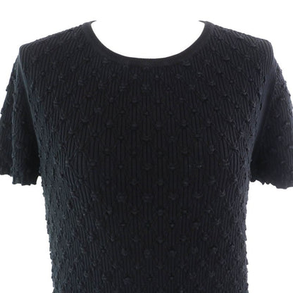 CHANEL P58595 Cotton Coco-mark Hardware All-woven Pattern Short-sleeved Knit