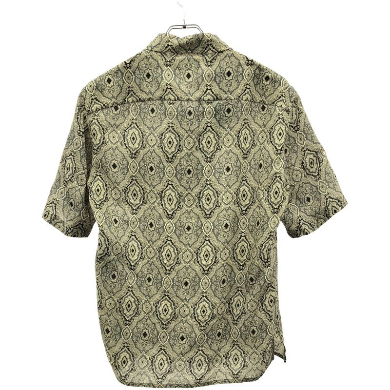 Saint Laurent Paris 19ss Paisley Jacquard Lace-Up Short Sleeve Shirt 548965