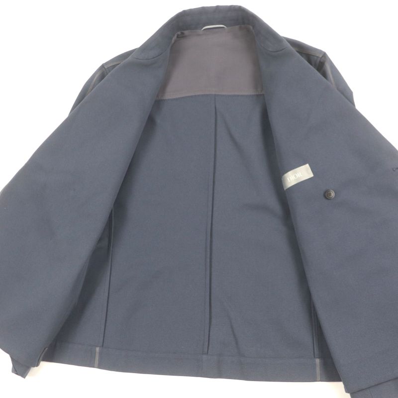 DIOR Homme 24SS 383c276a5641 Gardner's Silk Double Jacket Tailored Jacket Navy
