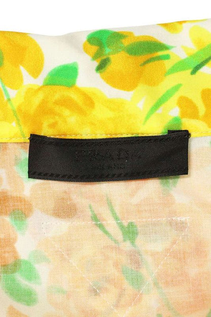 Prada 25SS Ucn600 Flower Print Cotton Long Sleeve Shirt Men's L