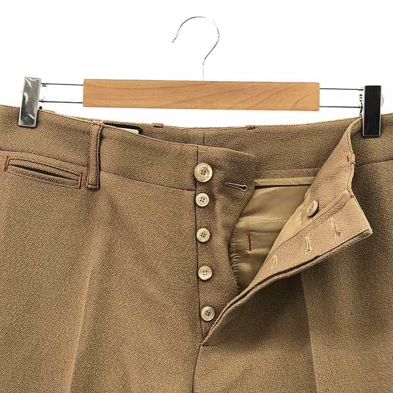 Gucci | 2017 | Wool Wide Slouchy Pants | 42 | Beige | Women