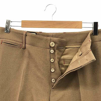 Gucci | 2017 | Wool Wide Slouchy Pants | 42 | Beige | Women