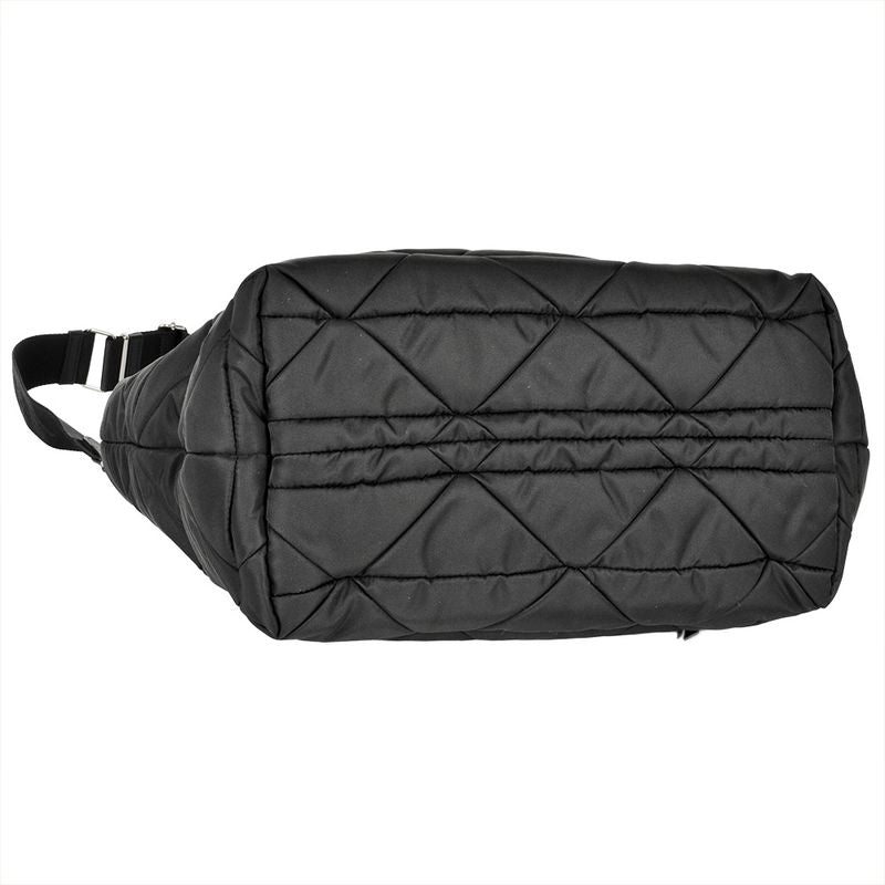 Prada Re Nylon Padded 2way Tote Bag Nylon Nappaleather 1bg436 Black Quilted