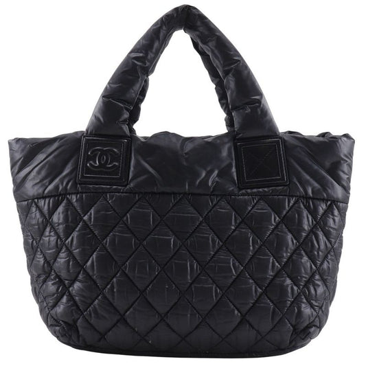 Chanel Coco Cocoon Small Tote Reversible A48610 Nylon Black Ladies Handbag