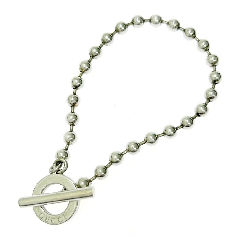 Gucci Silver Ball Chain Toggle Bracelet 16.1g 925 Engraved 360295 Bracelet